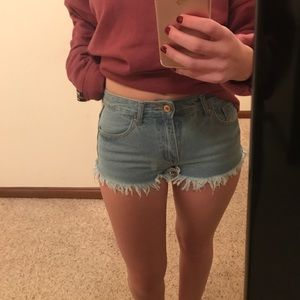 Forever 21 festival jean shorts
